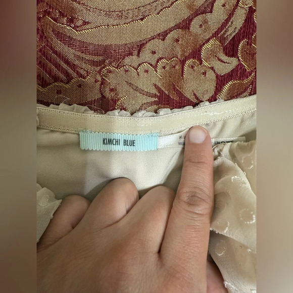 Kimchi Blue White Polka Dot Blouse - Picture 3 of 8